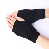 Rose Print Half Finger Gloves