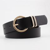 Wide Crocodile Leather Belt