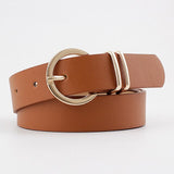 Wide Crocodile Leather Belt