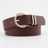 Wide Crocodile Leather Belt