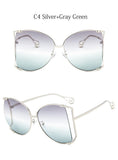 Pearls Half Round Sunglasses