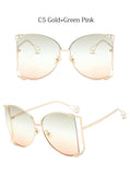 Pearls Half Round Sunglasses