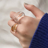 Transparent Acrylic Twisted Rings