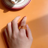 Transparent Acrylic Twisted Rings