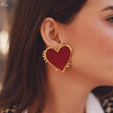 Red Heart Earrings