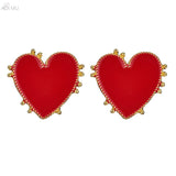Red Heart Earrings