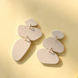 Retro  Geometric Oval  Earrings