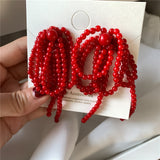 Pearl Tassel Drop Earrings