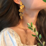 Irregular Flower Metal Earrings