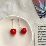 Cherry Shaped Drop Earrings