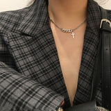 Cross Choker Necklace