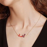 Mermaid Tail Heart Necklace