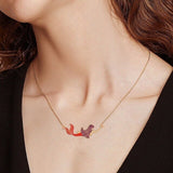 Mermaid Tail Heart Necklace