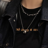 Double Stainless Steel Chain Necklace