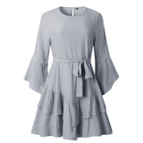 Irregular Half-Sleeve Dresses