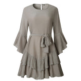 Irregular Half-Sleeve Dresses
