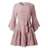 Irregular Half-Sleeve Dresses