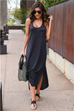 Irregular Pocket Long Dress