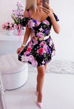 Flower Print Mini Dress