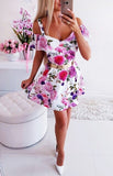 Flower Print Mini Dress