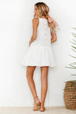 V Neck Sleeveless Mini Dress