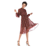 Autumn Chiffon Midi Dresses