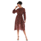 Autumn Chiffon Midi Dresses