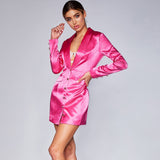 Satin Mini Blazer Dress