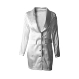 Satin Mini Blazer Dress