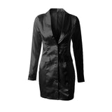 Satin Mini Blazer Dress