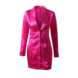 Satin Mini Blazer Dress