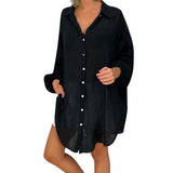 Lapel Neck Shirt Blouse