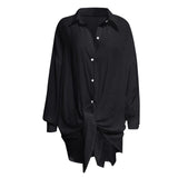 Lapel Neck Shirt Blouse