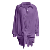 Lapel Neck Shirt Blouse