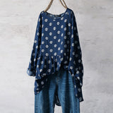 Dot Splice Print Blouse