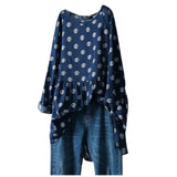 Dot Splice Print Blouse