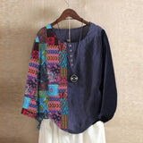 Printed Long Sleeve Blouse