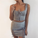 Leather Suede Skirt