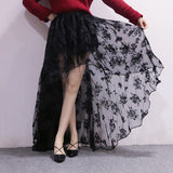 symmetrical Floor-Length Skirts