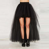 High Low Black Tulle Skirt