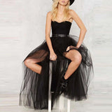 High Low Black Tulle Skirt