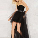 High Low Black Tulle Skirt