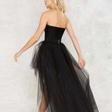 High Low Black Tulle Skirt