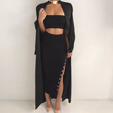 Split Knitted Maxi Skirt
