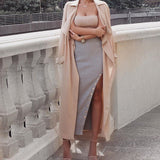 Split Knitted Maxi Skirt