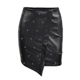 Black Split Short Skirts
