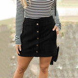 Zippers Pockets Mini Skirts