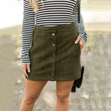 Zippers Pockets Mini Skirts