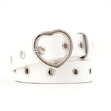 Heart Buckle Silver Waist Belt