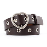 Heart Buckle Silver Waist Belt